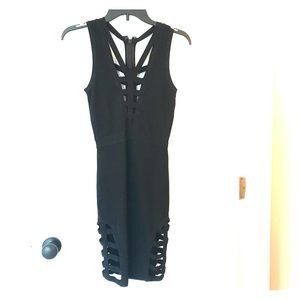 Bebe. Black Body Con Dress. Worn once. Size small